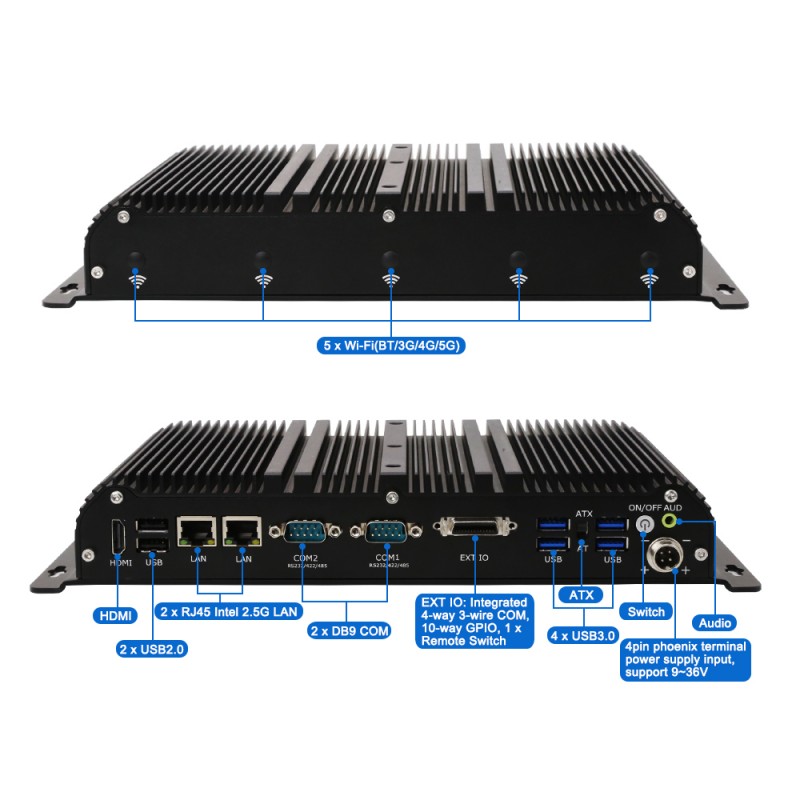 Fanless Industrial Pc Rs485 Core I7 - Robuster lüfterloser Industrie-Computer Core i7 1165G7