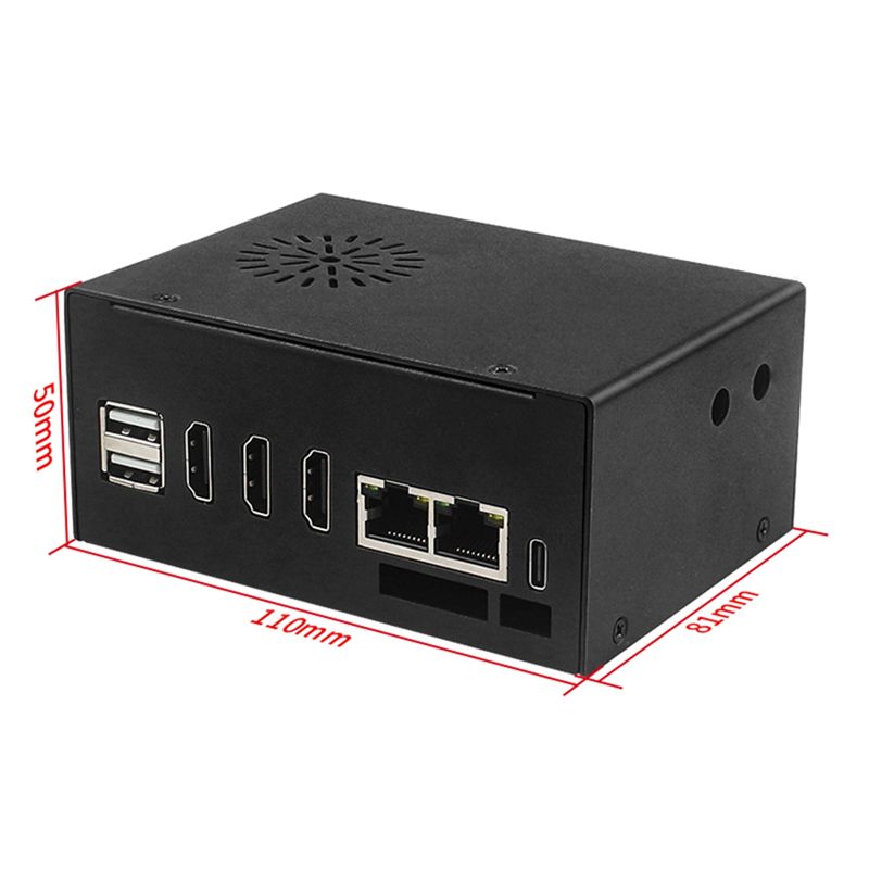 Orange Pi 5 Plus 16Gb - HGHO Metallgehäuse mit Kühlventilator und Kühlkörper