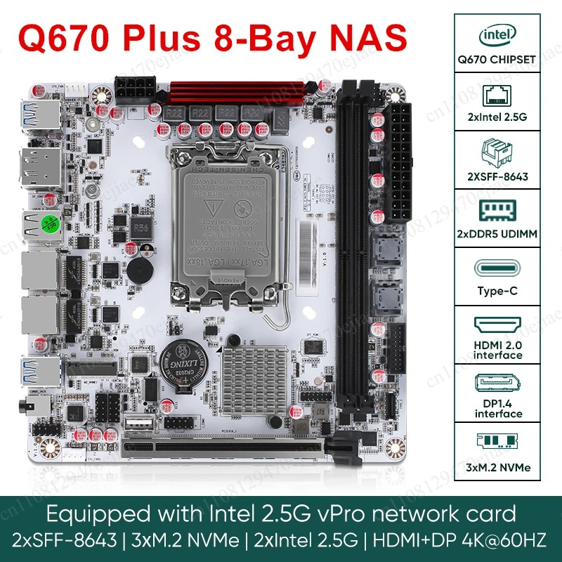Q670 Mini-ITX NAS Motherboard  – Nas Motherboard 8 Sata Mini Itx Bewertung und Preis