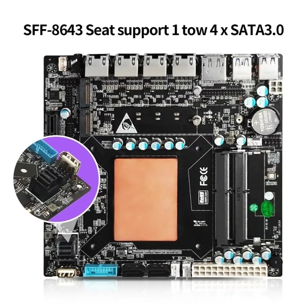 ITX-NAS-Mainboard mit 11. Gen  – Nas Motherboard 8 Sata Mini Itx Bewertung und Preis