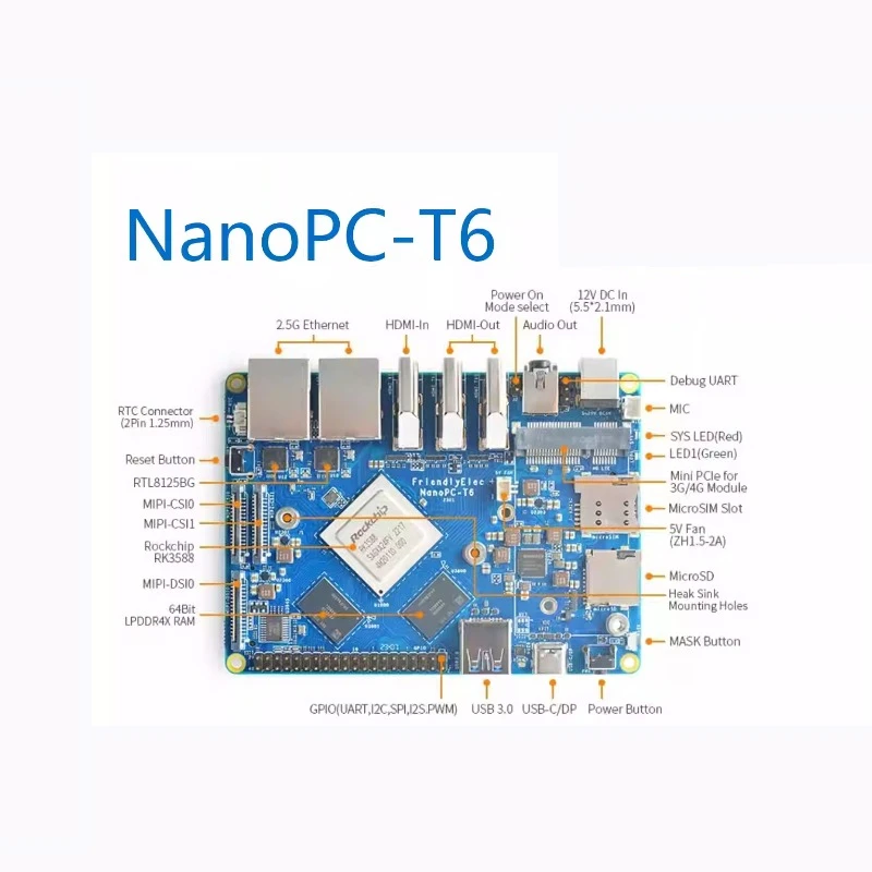 VoltSNanopc T6 Entwicklungsboa – Rockchip Rk3588 Development Board Bewertung und Preis